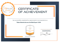 TSplus Academy Certificate of Achievement